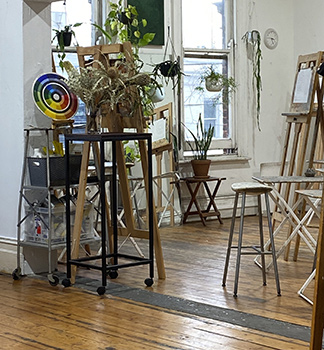 Artist Studio at Fitzroy Painting in Melbourne